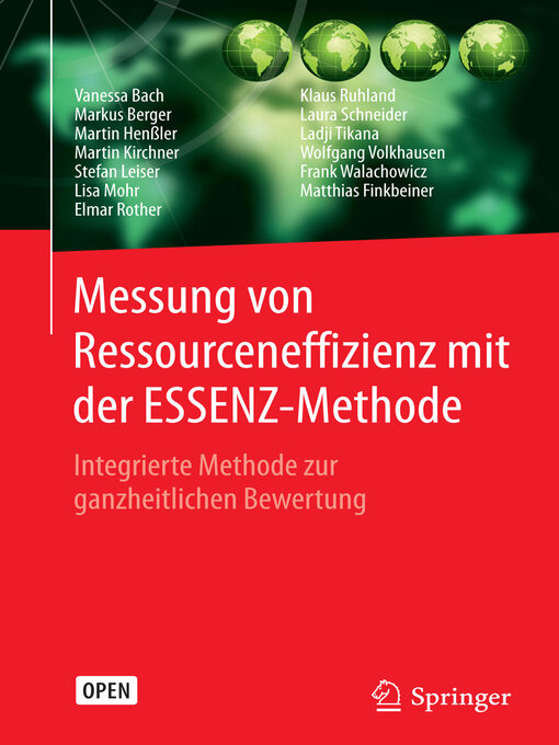 Title details for Messung von Ressourceneffizienz mit der ESSENZ-Methode by Vanessa Bach - Available